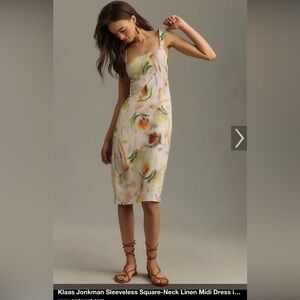 Anthropologie Square Neck MIDI dress by Pilcro/ Klaas Jonkman